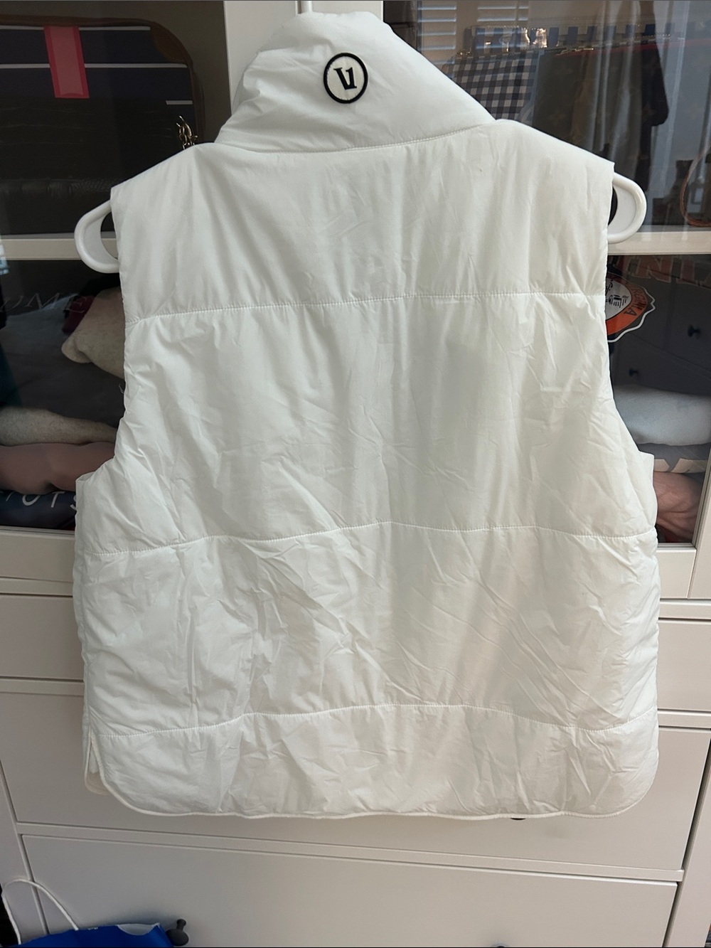 Vuori White Quilted Puffer Vest with Stand Collar - Picture 3 of 3